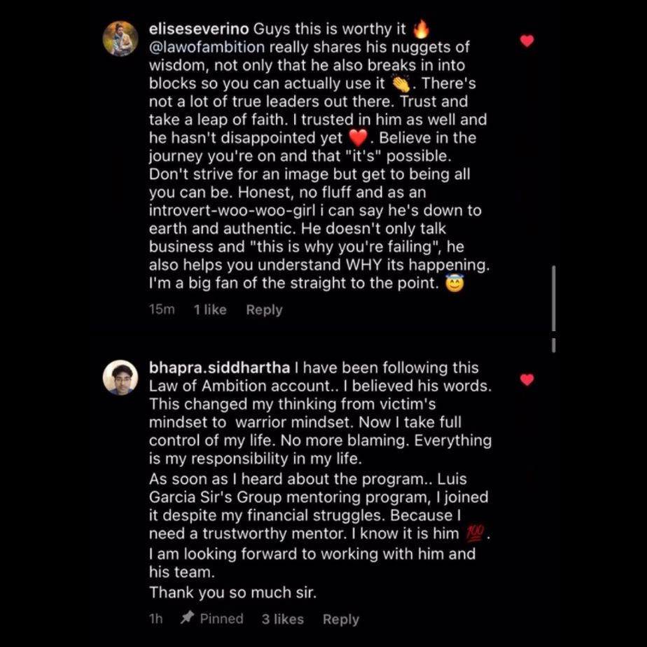 One-On-One Consulting With Law of Ambition